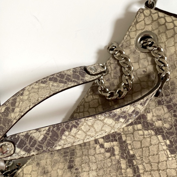 Michael Kors Bag Jet Set Chain Snakeskin Gather Shoulder Tote Crossbody Bag - Picture 9 of 14